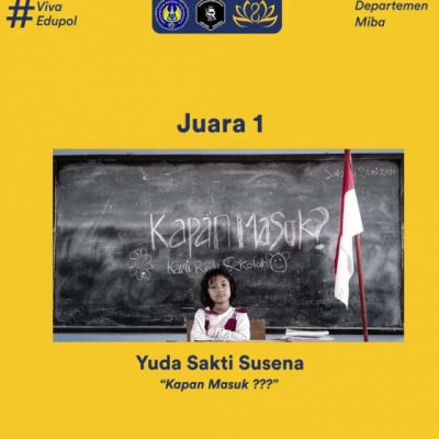 Congratulations on the Achievement Yuda Sakti Susena Won 1st Place in the Photography Competition held by the Yogyakarta State University Education Policy Student Association