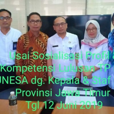 AUDIENSI PRODI S1 TEKNOLOGI PENDIDIKAN FIP UNESA KE BKD PROVINSI JAWA TIMUR KAB. GRESIK