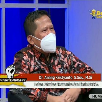 Wakili Akademisi, Dekan FEB Unesa Jadi Pembicara dalam Dialog Ekonomi Bangkit Tanpa Mudik di JTV
