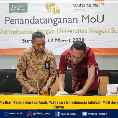 Tingkatkan Kesejahteraan Anak, Wahana Visi Indonesia lakukan MoU dengan Unesa