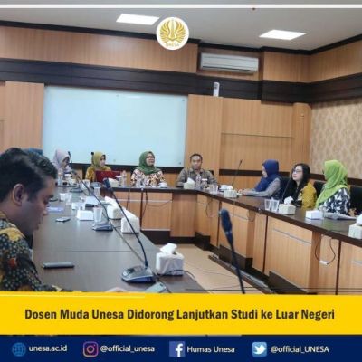 Dosen Muda Unesa Didorong Lanjutkan Studi ke Luar Negeri