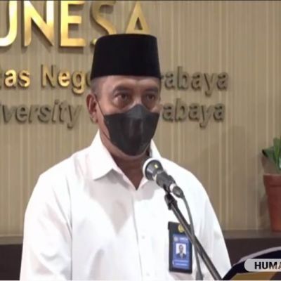 Rawat Rasa Kebangsaan dan Cinta Tanah Air, UNESA Gelar Upacara Virtual