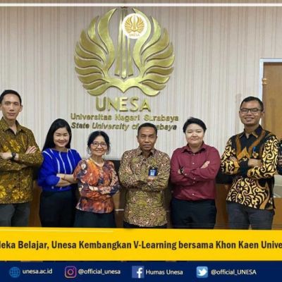 Merdeka Belajar, Unesa Kembangkan V-Learning bersama Khon Kaen University