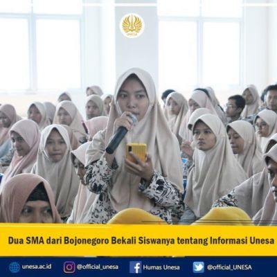 Dua SMA dari Bojonegoro Bekali Siswanya tentang Informasi Unesa