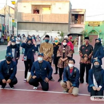 Mahasiswa KKN Unesa Ikut Peresmian Lapangan Tambak Asri Bersama Walikota Surabaya