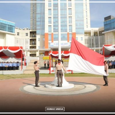 Peringati Hardiknas 2019, Unesa Gelar Upacara dan Pemberian Penghargaan Satyalencana