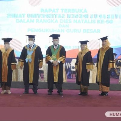 Unesa Kukuhkan 5 Guru Besar di Acara Puncak Dies Natalis ke-56