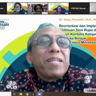 Webinar Nasional Seni dan Desain Reorientasi Implementasi Keilmuan Seni Rupa dan Desain dalam Konteks Kebijakan Merdeka Belajar dan Kampus Merdeka