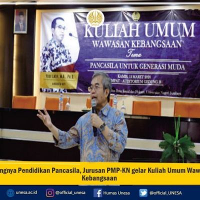 Pentingnya Pendidikan Pancasila, Jurusan PMP-KN gelar Kuliah Umum Wawasan Kebangsaan