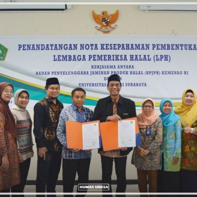 Unesa Lakukan Penandatanganan Nota Kesepahaman Pembentukan LPH