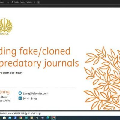 UNESA Sosialisasi Science Direct dan Scopus Jangan Terjebak Publikasi Predatory dan Cloned Journals