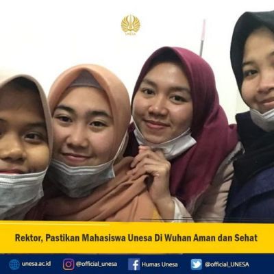 Rektor, Pastikan Mahasiswa Unesa di Wuhan Aman dan Sehat