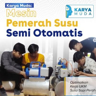 Mahasiswa UNESA Rancang Mesin Pemerah Susu Semi-Otomatis, Sudah Digunakan UKM