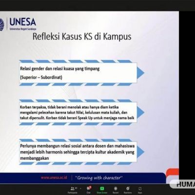 UNESA Sosialisasi Implementasi Permendikbudristek No 30 Tahun 2021