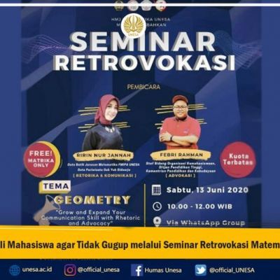 Bekali Mahasiswa agar Tidak Gugup melalui Seminar Retrovokasi Matematika