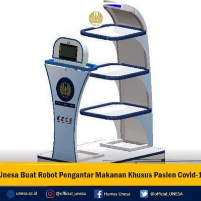 Unesa Buat Robot Pengantar Makanan Khusus Pasien Covid-19