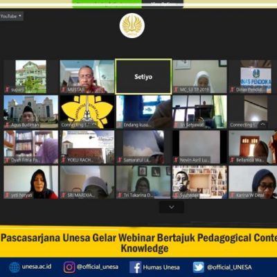 Pascasarjana Unesa Gelar Webinar Bertajuk Pedagogical Content Knowledge
