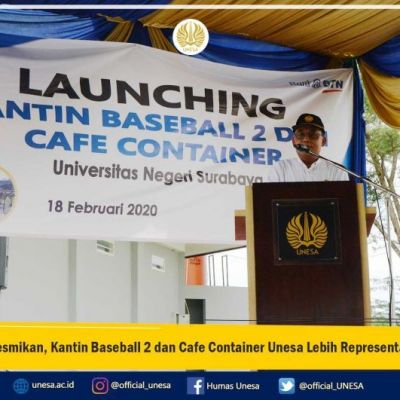 Diresmikan, Kantin Baseball 2 dan Cafe Container Unesa Lebih Representatif