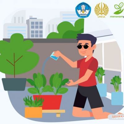 Tim PKM Mahasiswa Unesa Ajarkan Menanam Sayur Metode Cirkuit Training untuk Tingkatkan Life Skill Anak Tunanetra