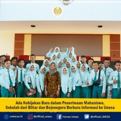 Ada Kebijakan Baru dalam Penerimaan Mahasiswa, Sekolah dari Blitar dan Bojonegoro Berburu Informasi ke Unesa