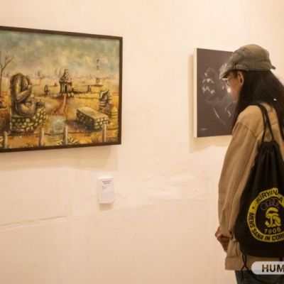 Taburan Karya Warnai International Art Exhibition HMJ Seni Rupa UNESA, Seniman Jepang Usung Karya tentang Palestina
