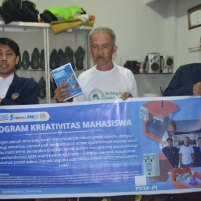 Tingkatkan Produktivitas UKM, Mahasiswa PKM-PI Rancang Mesin Pres Sepatu Berteknologi ECU