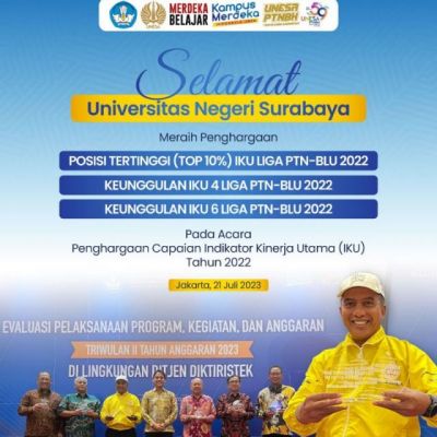 Komitmen UNESA Diganjar 3 Penghargaan Ditjen Diktiristek