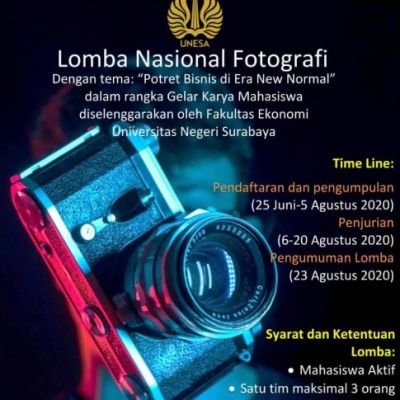Unesa Sapu Bersih Lomba Nasional Fotografi Potret Bisnis di Era New Normal