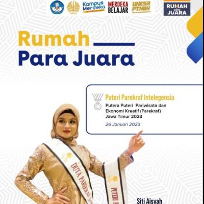 Pertama Ikut Kompetisi, Mahasiswa UNESA Langsung Raih Predikat Puteri Intelegensia Jawa Timur 2023