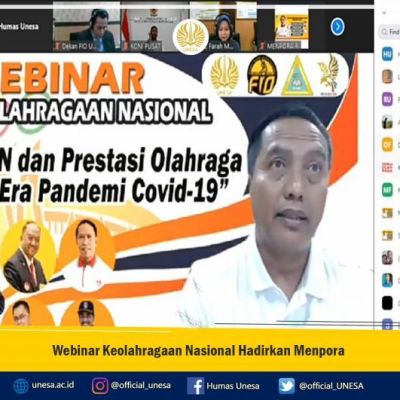 Webinar Keolahragaan Nasional Hadirkan Menpora