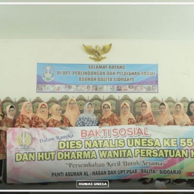 Wujudkan Bakti sebagai Istri Abdi Negara, DWP Unesa Laksanakan Baksos