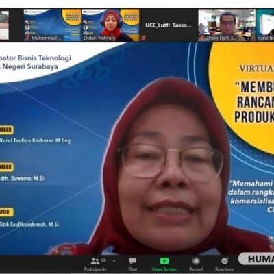 Pusat Inkubator Bisnis Unesa Gelar Virtual Workshop Rancangan Bisnis Produk Komersil