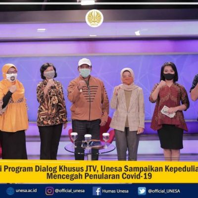 Melalui Program Dialog Khusus JTV, Unesa Sampaikan Kepedulian guna Mencegah Penularan Covid-19
