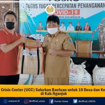 Unesa Crisis Center UCC Salurkan Bantuan untuk 10 Desa dan Kelurahan di KabNganjuk