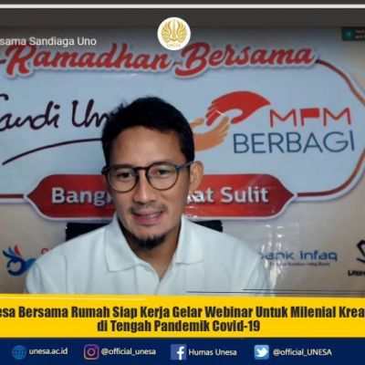 Unesa Bersama Rumah Siap Kerja Gelar Webinar Untuk Milenial Kreatif Di Tengah Pandemik Covid-19