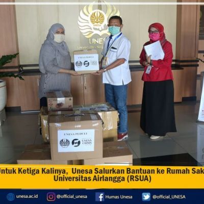 Untuk Ketiga Kalinya, Unesa Salurkan Bantuan ke Rumah Sakit Universitas Airlangga RSUA