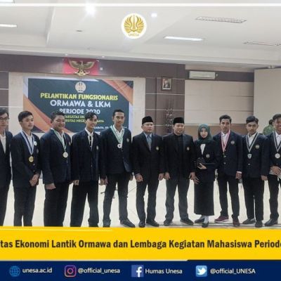 Fakultas Ekonomi Lantik Ormawa dan Lembaga Kegiatan Mahasiswa Periode 2020