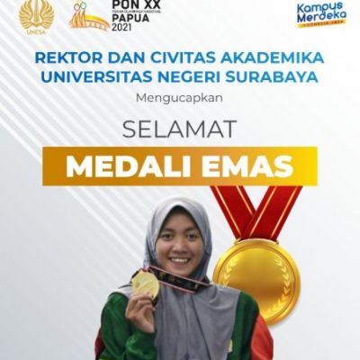 Mahasiswi UNESA Pecahkan Rekor PON dan Borong 4 Medali Emas Sekaligus