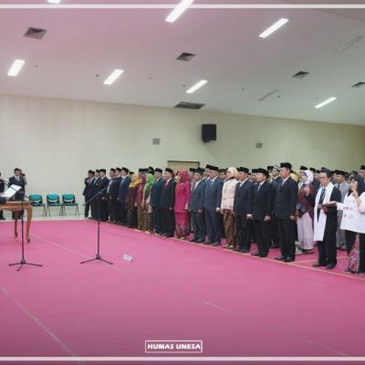 Rektor Lantik 230 Pejabat Baru se-Lingkung Unesa