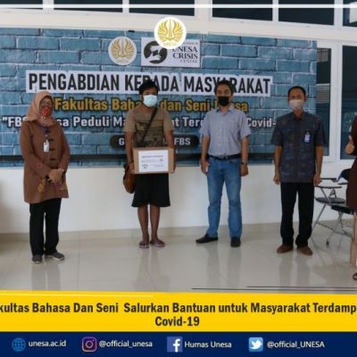 Fakultas Bahasa Dan Seni Salurkan Bantuan untuk Masyarakat Terdampak Covid-19
