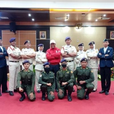 Berita Foto Satmenwa 804 UNESA di Balik Kesuksesan Pelantikan Pengurus Ormawa dan UKM