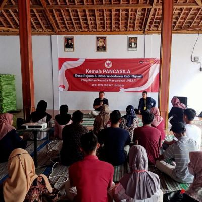 Synergy between the Coordinating Ministry for Human Development and Culture and UNESA Holds Pancasila Camp and Targets the Young Generation of Villages