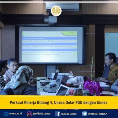 Perkuat Kinerja Bidang 4, Unesa Gelar FGD dengan Unnes