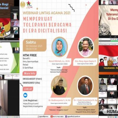 Perkuat Toleransi di Kalangan Milenial, HMJ PG PAUD Helat Webinar Lintas Agama