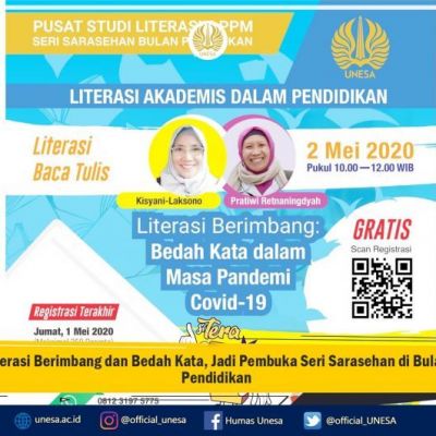 Literasi Berimbang dan Bedah Kata, Jadi Pembuka Seri Sarasehan di Bulan Pendidikan