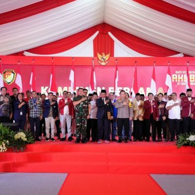 Dihadiri Kapolri dan Panglima TNI, Cak Hasan Bacakan Komitmen Bersama Pemilu Aman dan Damai