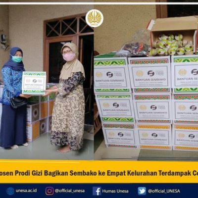 PKM Dosen Prodi Gizi Bagikan Sembako ke Empat Kelurahan Terdampak Covid-19