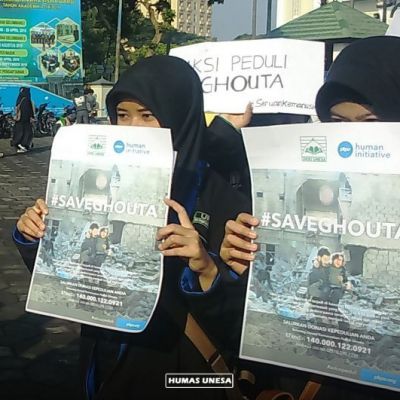 UKKI Unesa Ajak Masyarakat Surabaya Peduli Ghouta