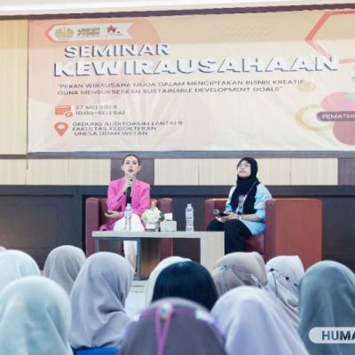 Pengusaha Sukses, Delta Hesti Sharing Seputar Kewirausahaan di UNESA