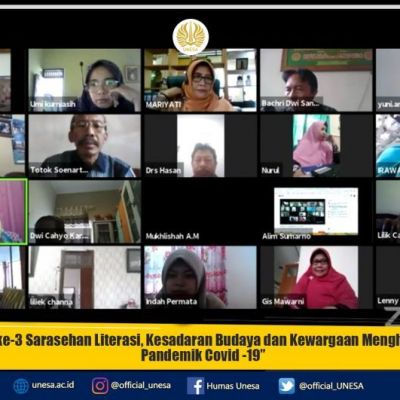 Seri ke-3 Sarasehan Literasi, Kesadaran Budaya dan Kewargaan Menghadapi Pandemik Covid -19